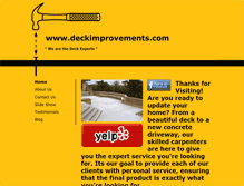 Tablet Screenshot of deckimprovements.com